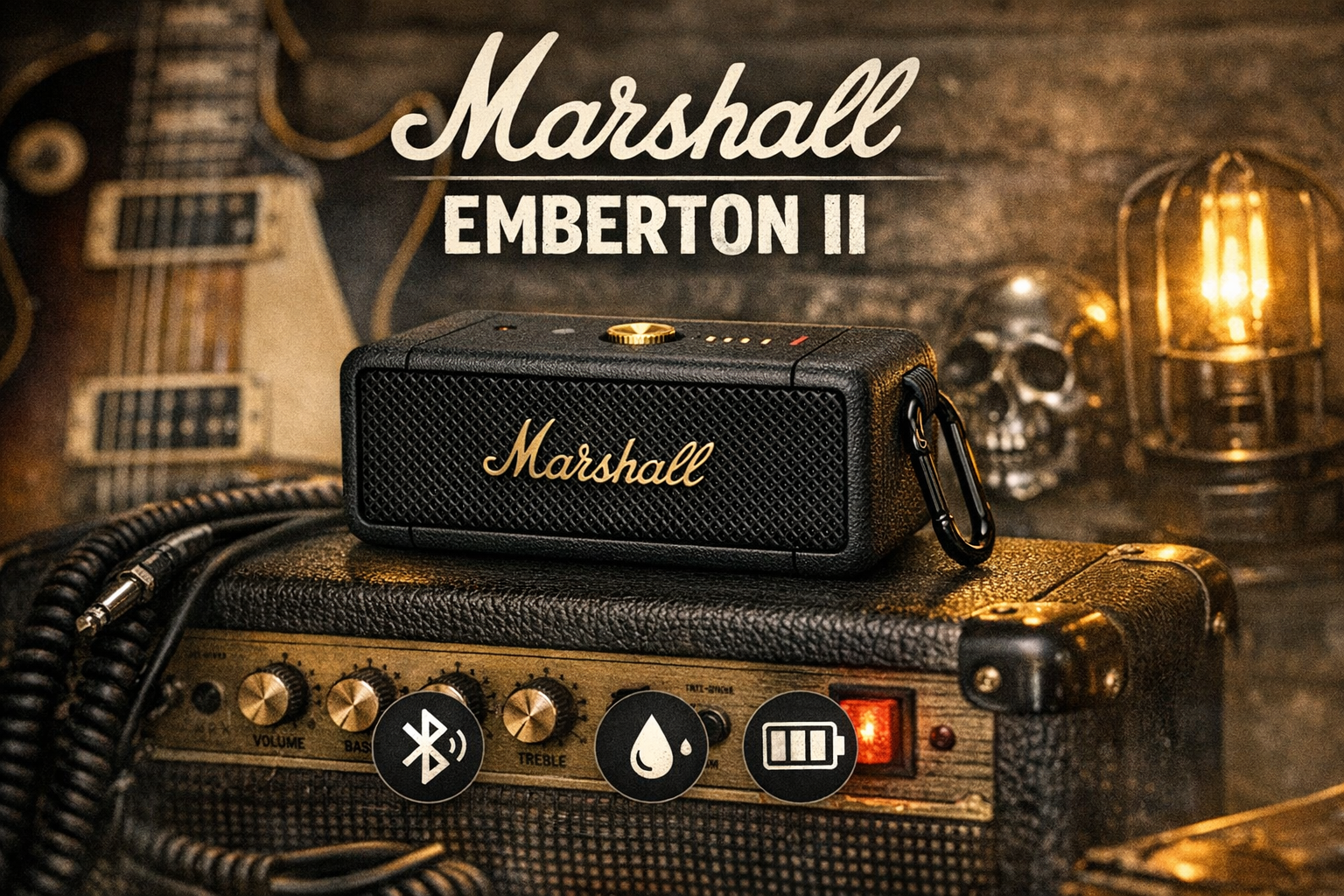 Marshall Emberton II – Draagbare Bluetooth‑speaker met iconisch geluid